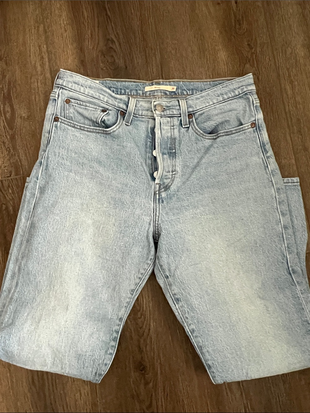 Relaxed Light Blue Women's Jeans - Button Fly